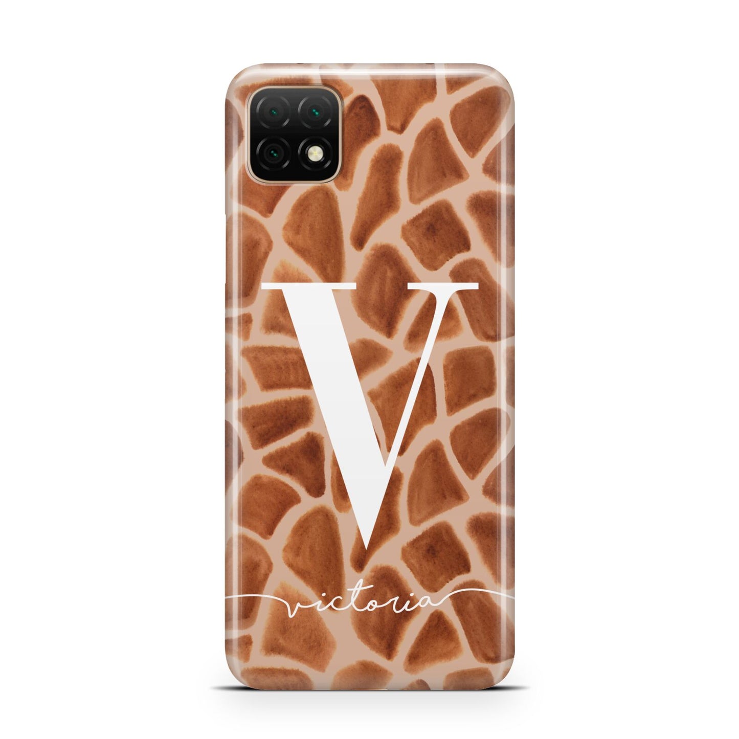 Personalised Giraffe Print Huawei Enjoy 20 Phone Case