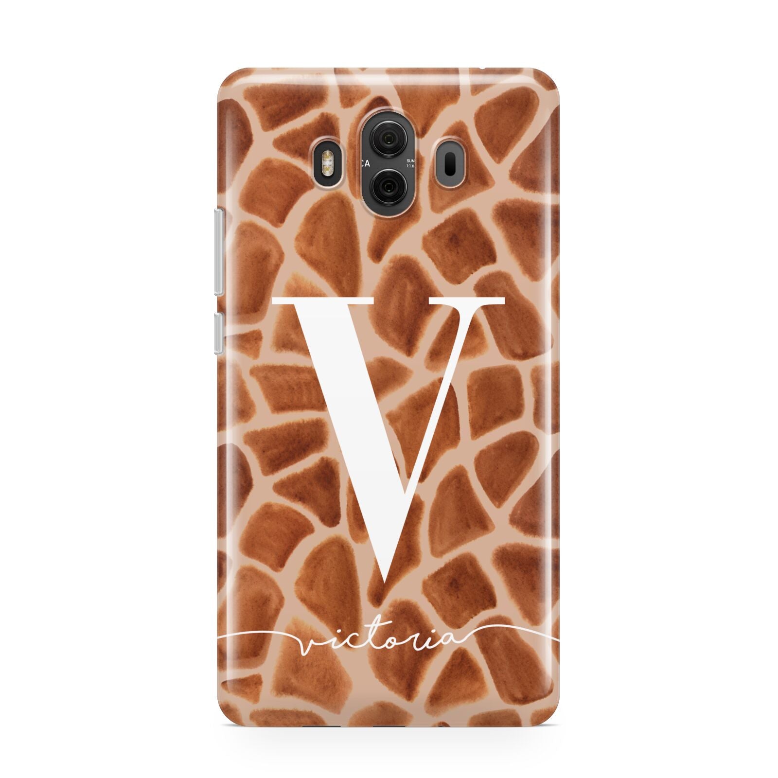 Personalised Giraffe Print Huawei Mate 10 Protective Phone Case