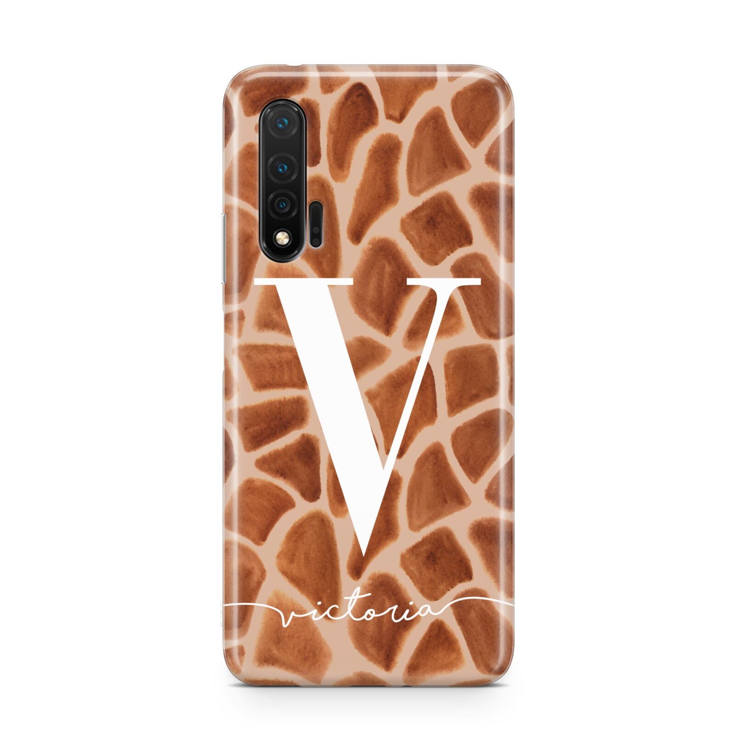 Personalised Giraffe Print Huawei Nova 6 Phone Case