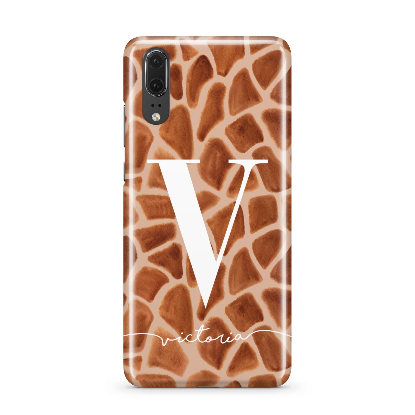 Personalised Giraffe Print Huawei P20 Phone Case