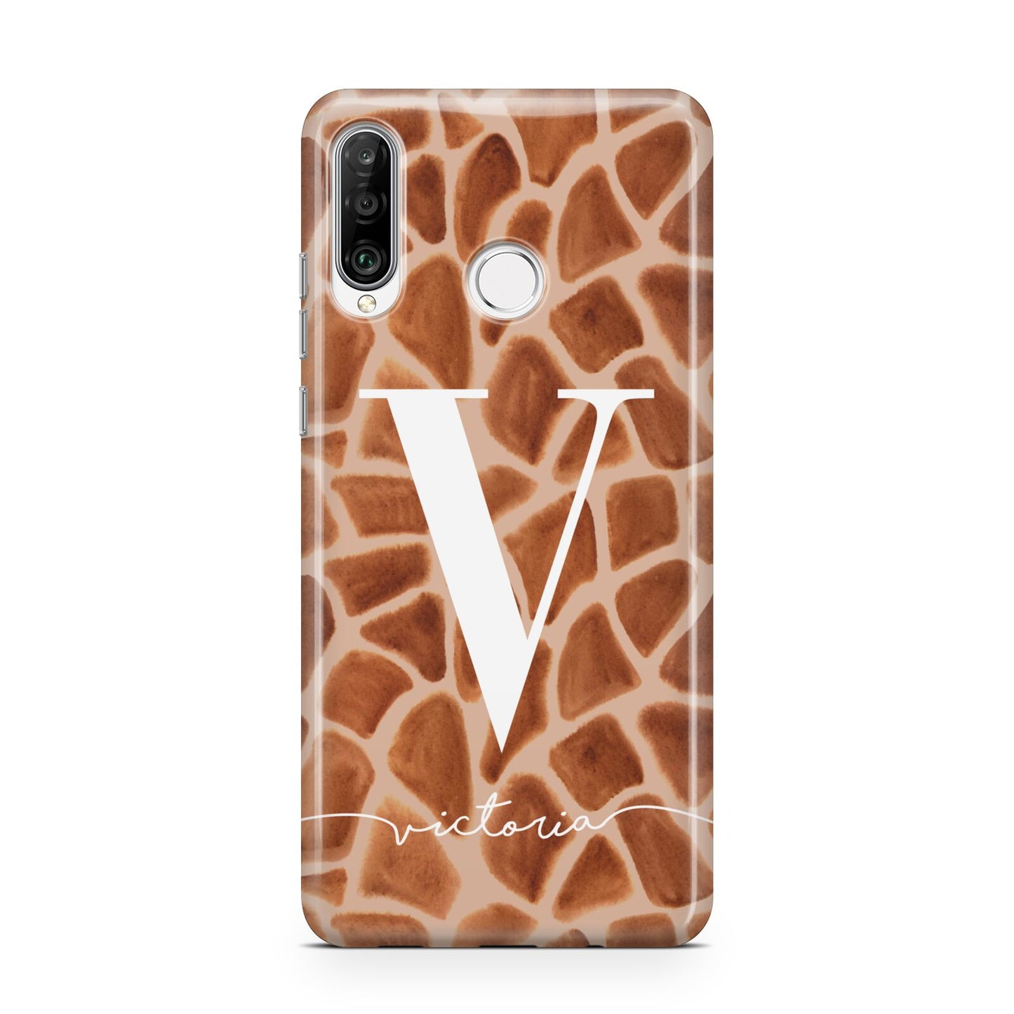 Personalised Giraffe Print Huawei P30 Lite Phone Case