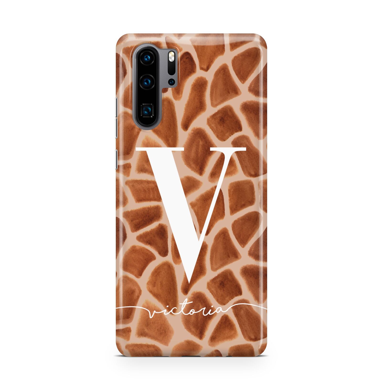 Personalised Giraffe Print Huawei P30 Pro Phone Case