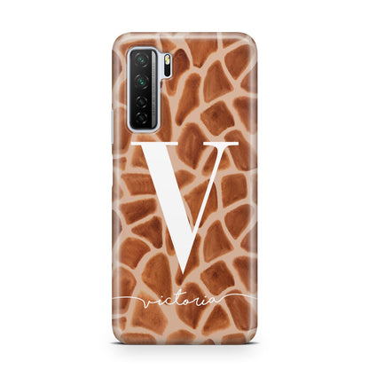 Personalised Giraffe Print Huawei P40 Lite 5G Phone Case