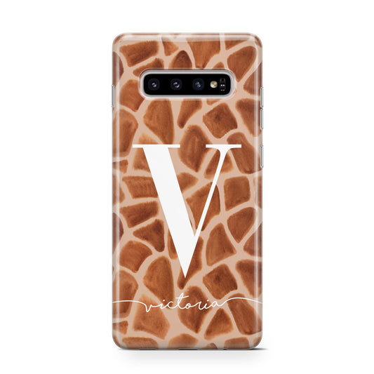 Personalised Giraffe Print Protective Samsung Galaxy Case