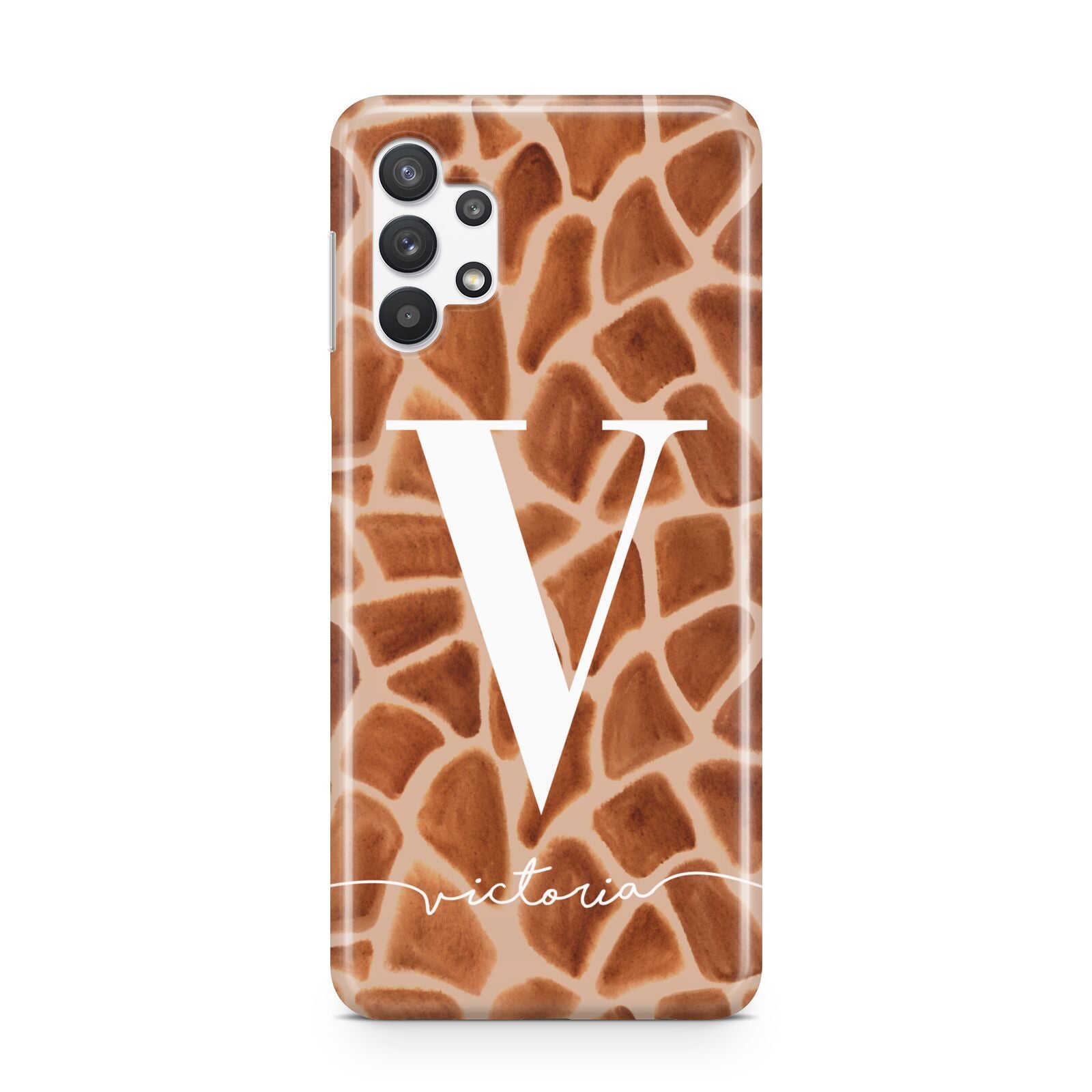 Personalised Giraffe Print Samsung A32 5G Case