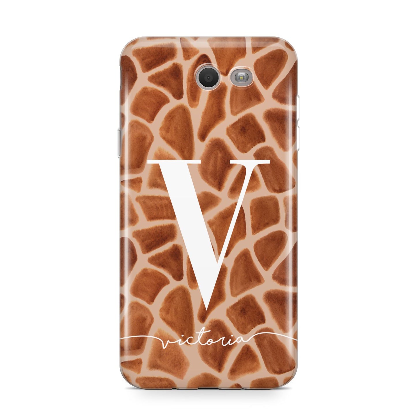 Personalised Giraffe Print Samsung Galaxy J7 2017 Case