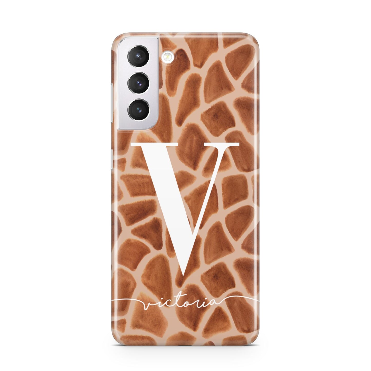 Personalised Giraffe Print Samsung S21 Case