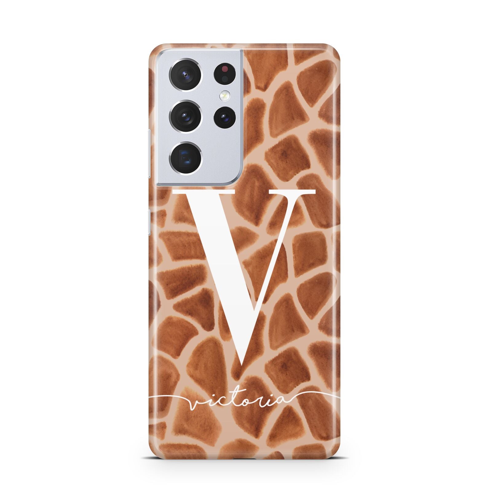 Personalised Giraffe Print Samsung S21 Ultra Case