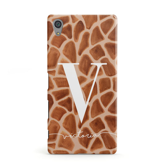 Personalised Giraffe Print Sony Xperia Case