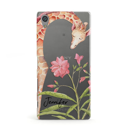 Personalised Giraffe Sony Xperia Case