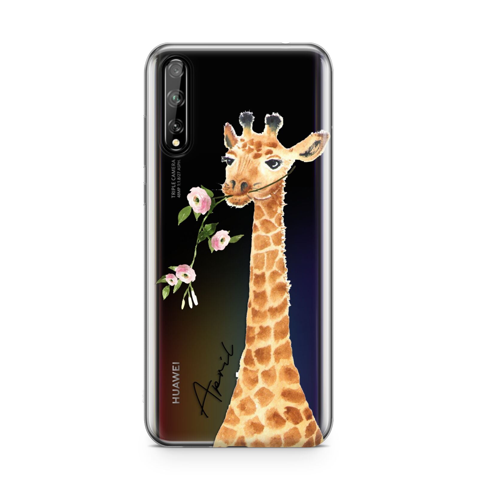 Personalised Giraffe with Name Huawei Enjoy 10s Phone Case