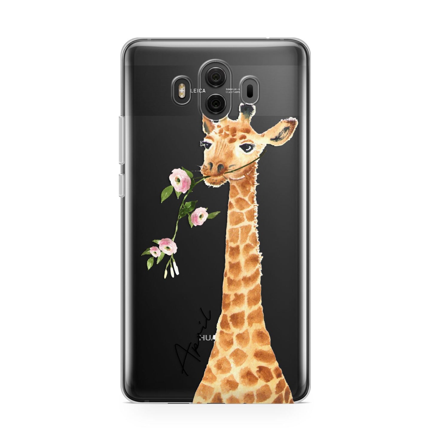 Personalised Giraffe with Name Huawei Mate 10 Protective Phone Case