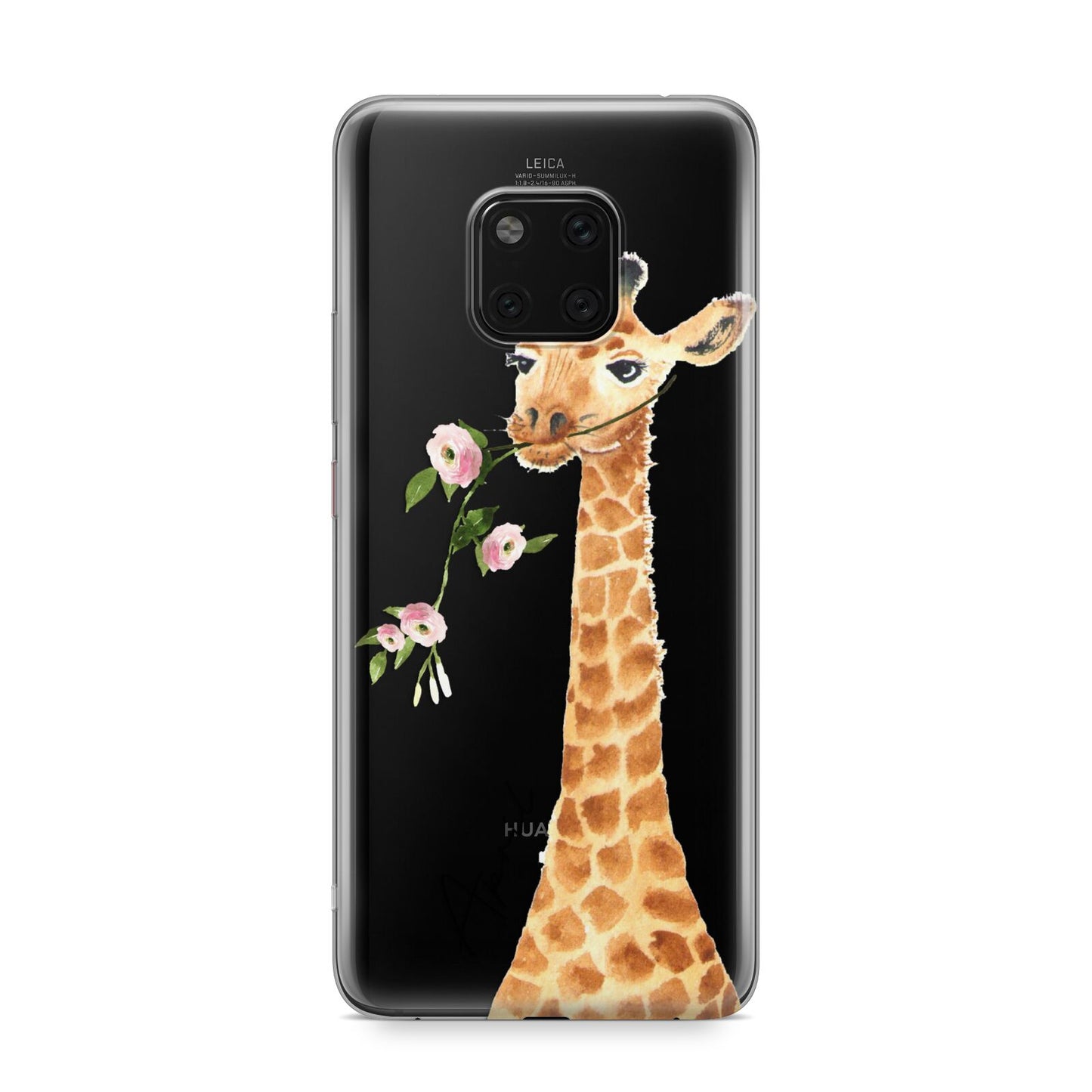 Personalised Giraffe with Name Huawei Mate 20 Pro Phone Case