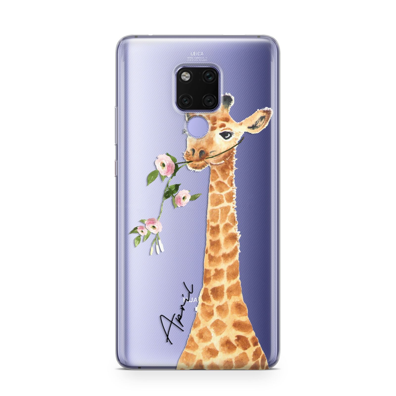 Personalised Giraffe with Name Huawei Mate 20X Phone Case