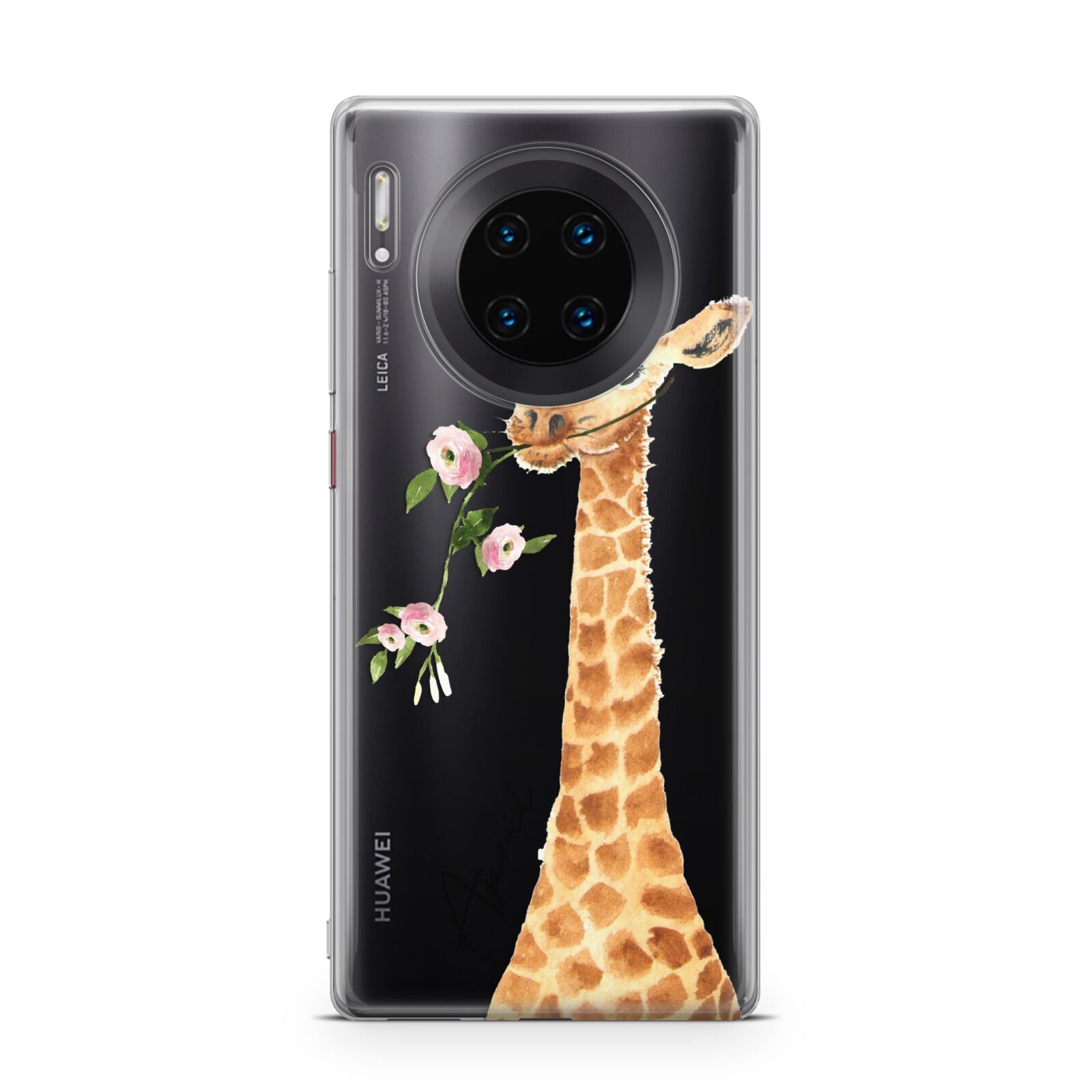 Personalised Giraffe with Name Huawei Mate 30 Pro Phone Case