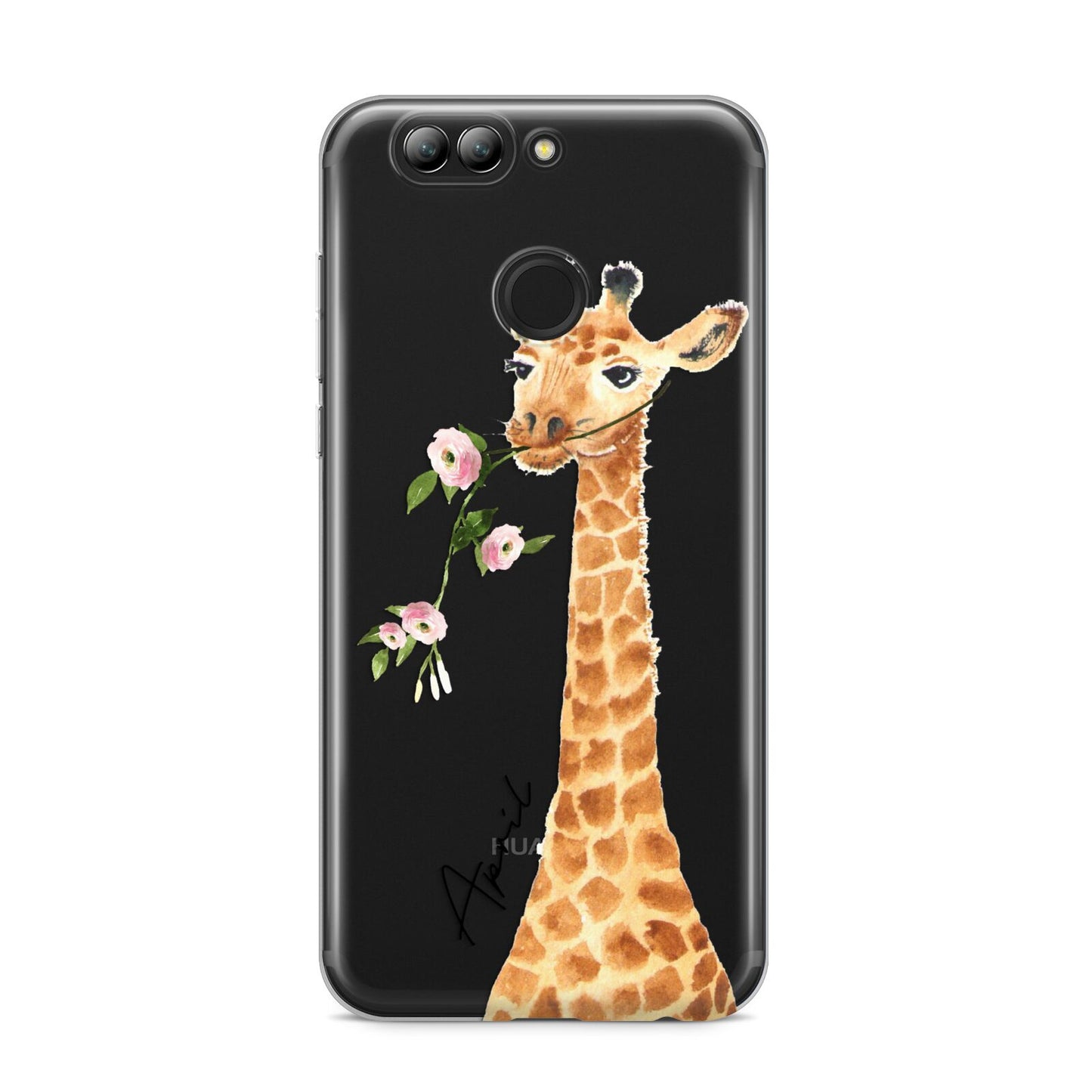 Personalised Giraffe with Name Huawei Nova 2s Phone Case