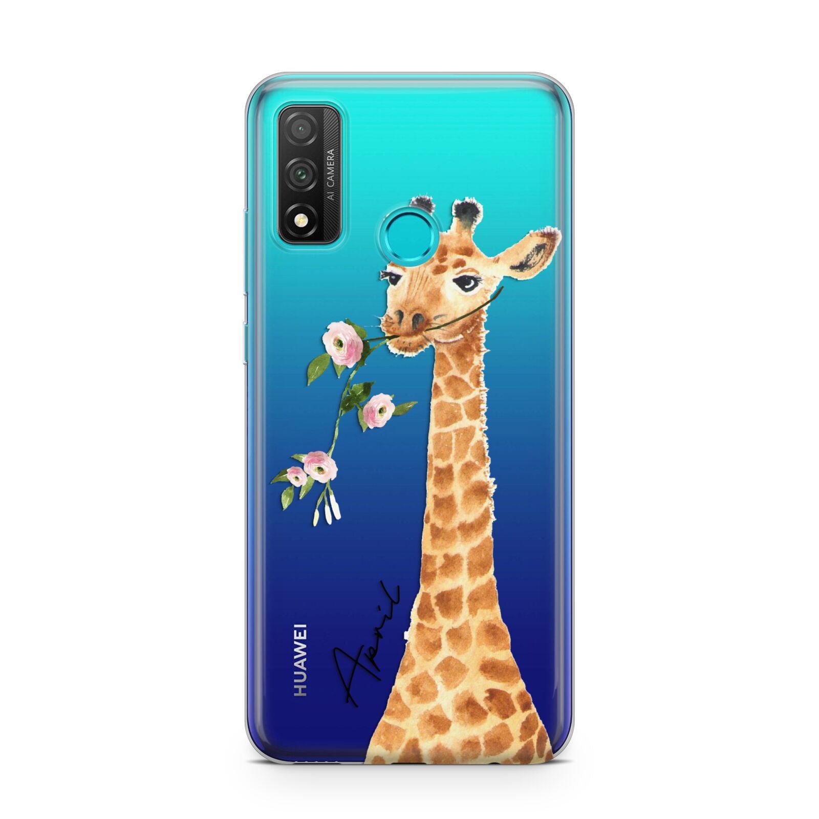 Personalised Giraffe with Name Huawei P Smart 2020