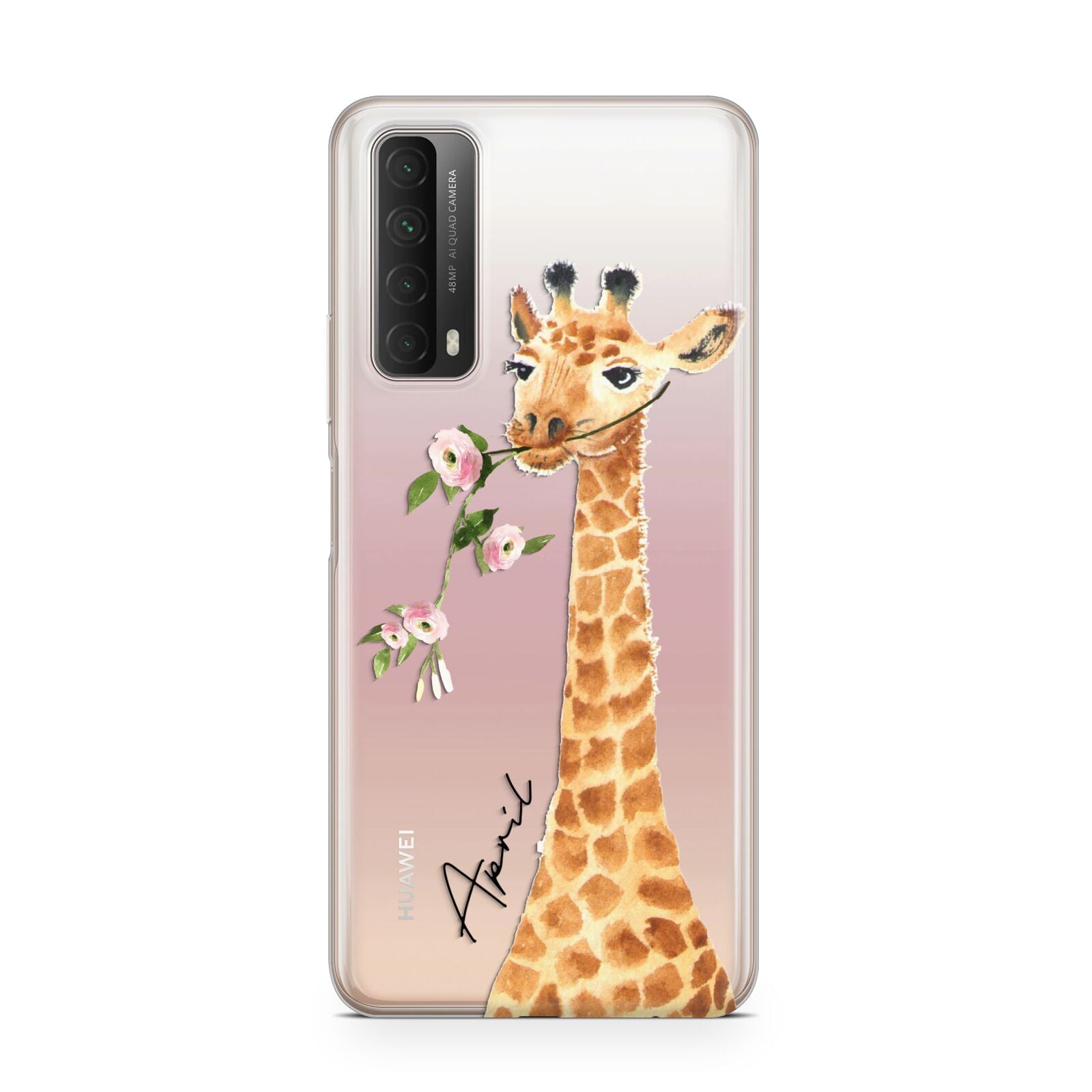 Personalised Giraffe with Name Huawei P Smart 2021