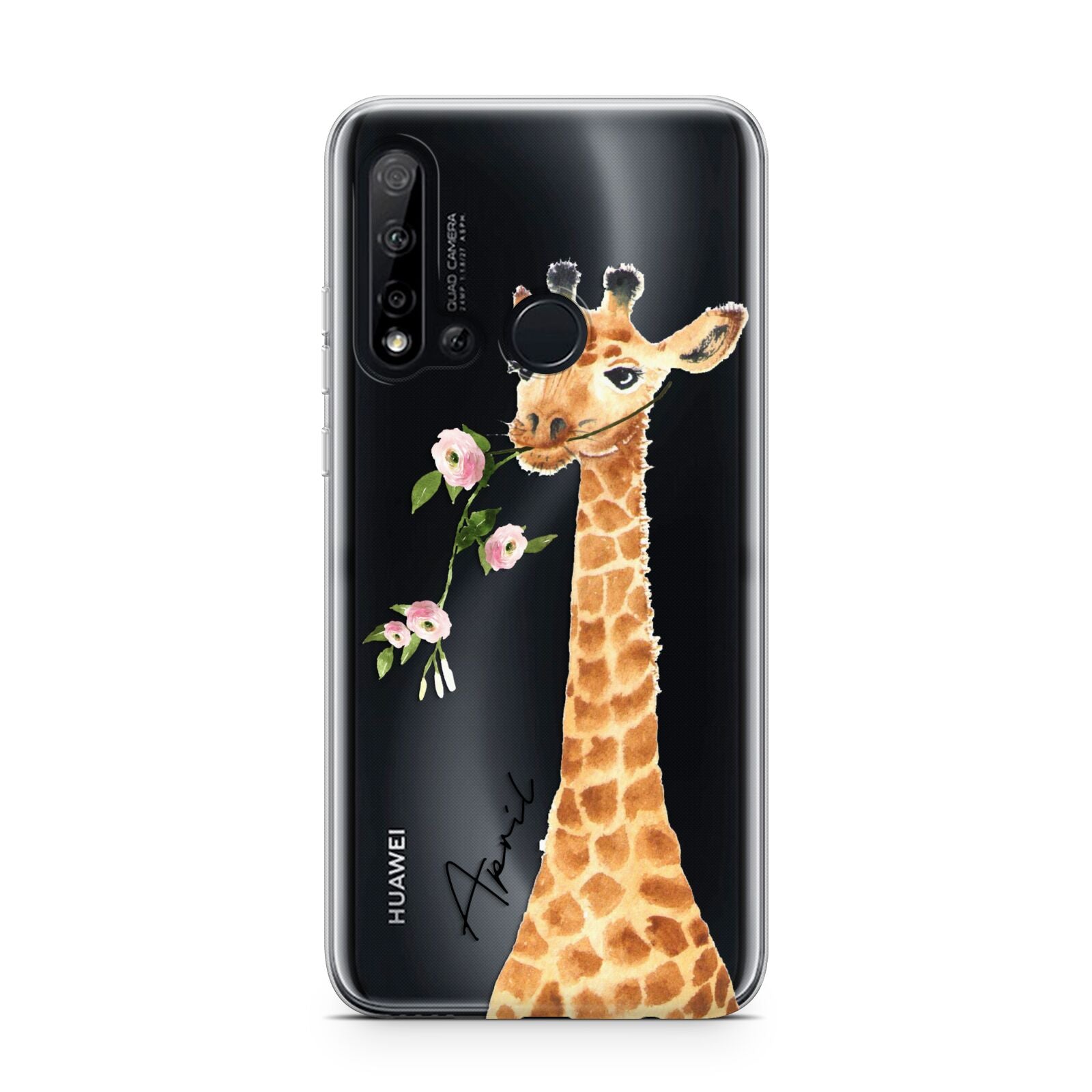 Personalised Giraffe with Name Huawei P20 Lite 5G Phone Case