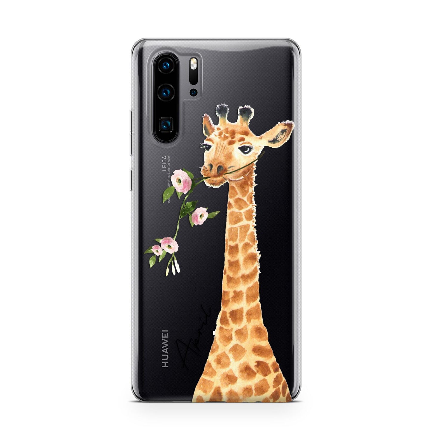 Personalised Giraffe with Name Huawei P30 Pro Phone Case