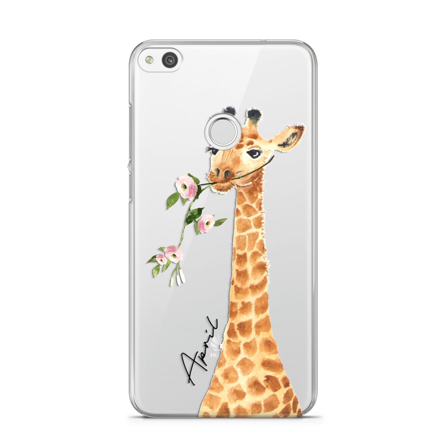 Personalised Giraffe with Name Huawei P8 Lite Case