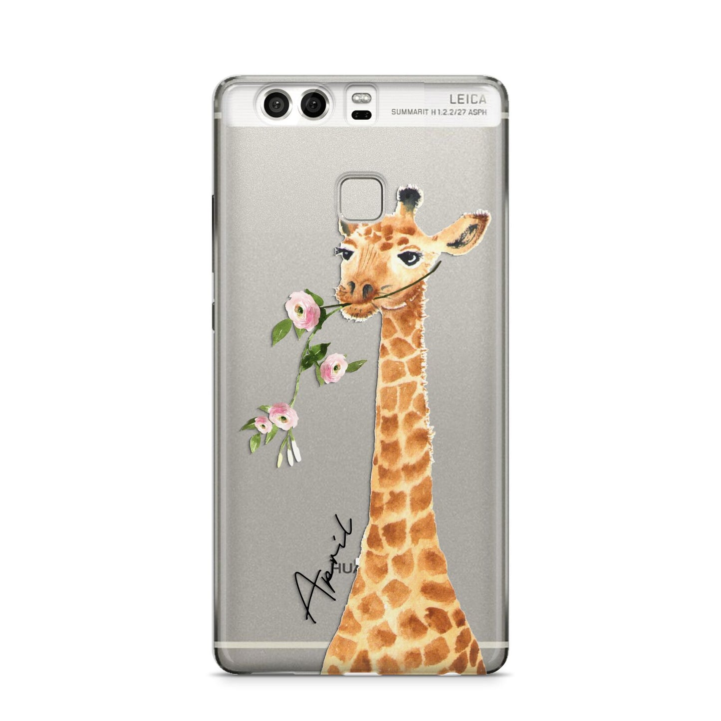 Personalised Giraffe with Name Huawei P9 Case