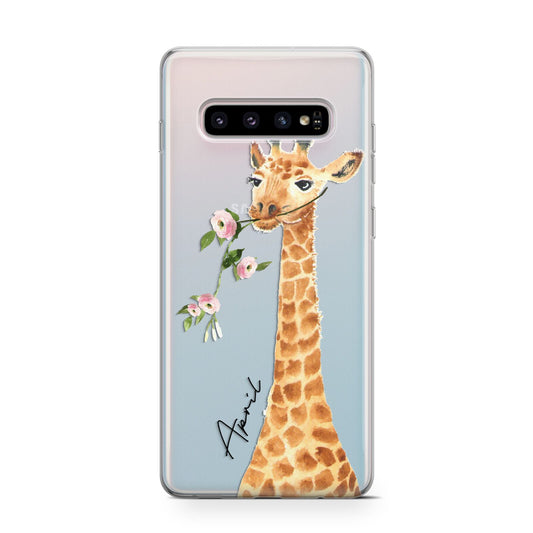 Personalised Giraffe with Name Protective Samsung Galaxy Case