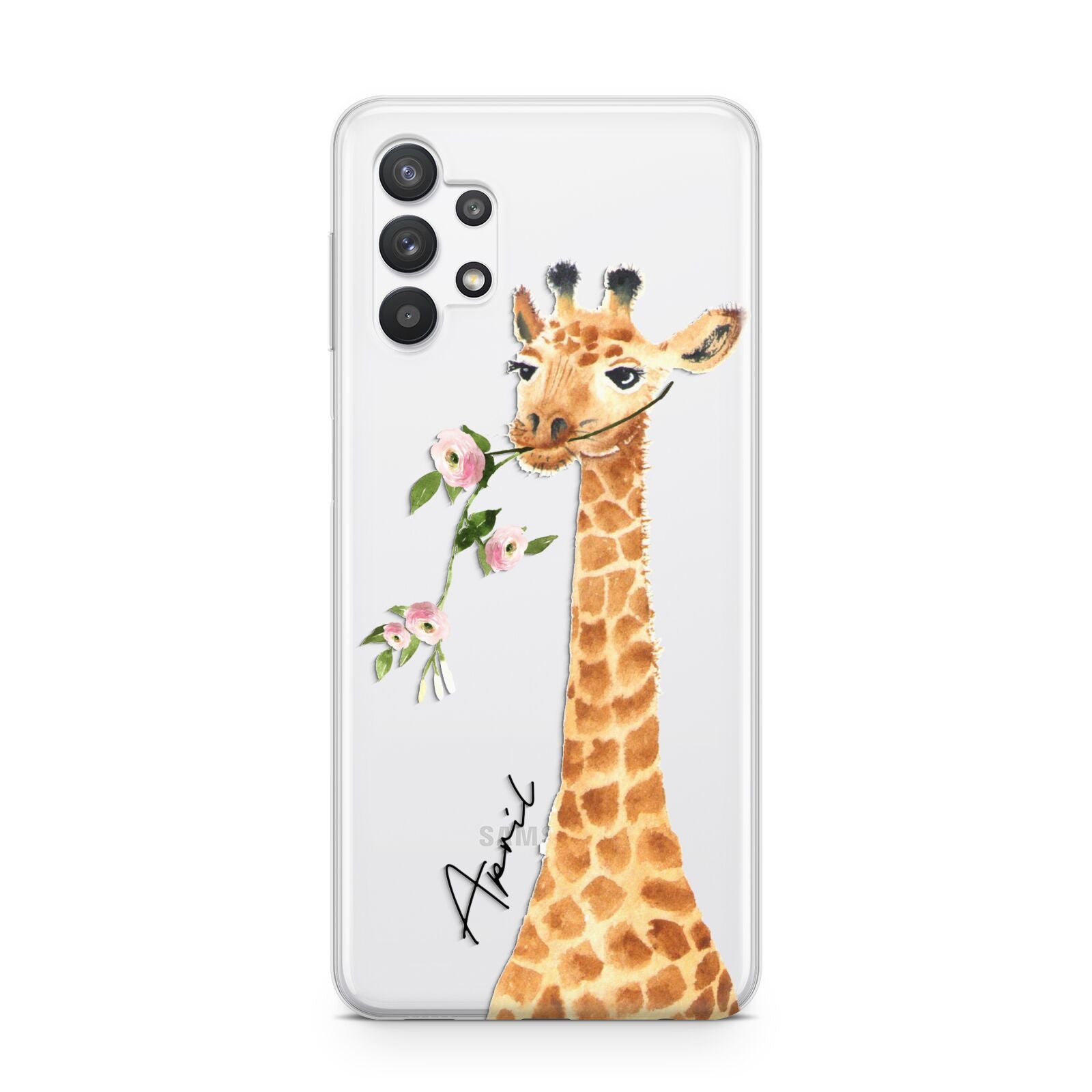 Personalised Giraffe with Name Samsung A32 5G Case