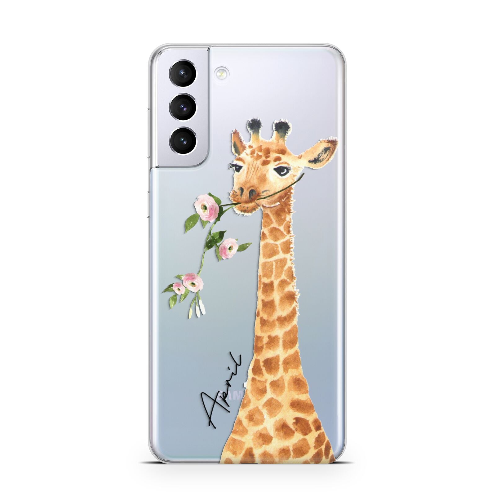 Personalised Giraffe with Name Samsung S21 Plus Case