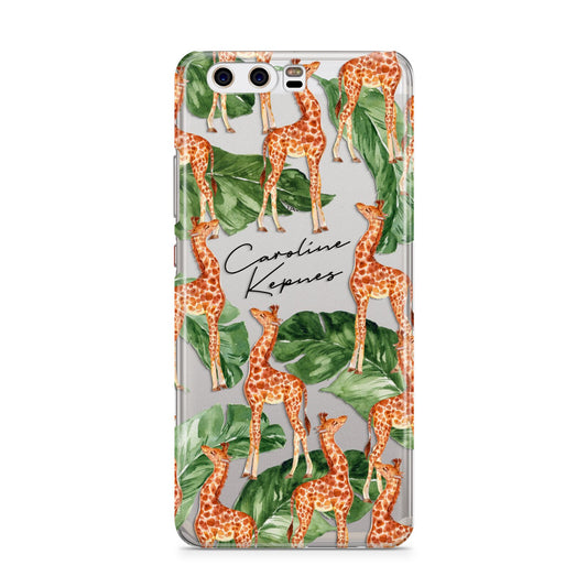 Personalised Giraffes Huawei P10 Phone Case