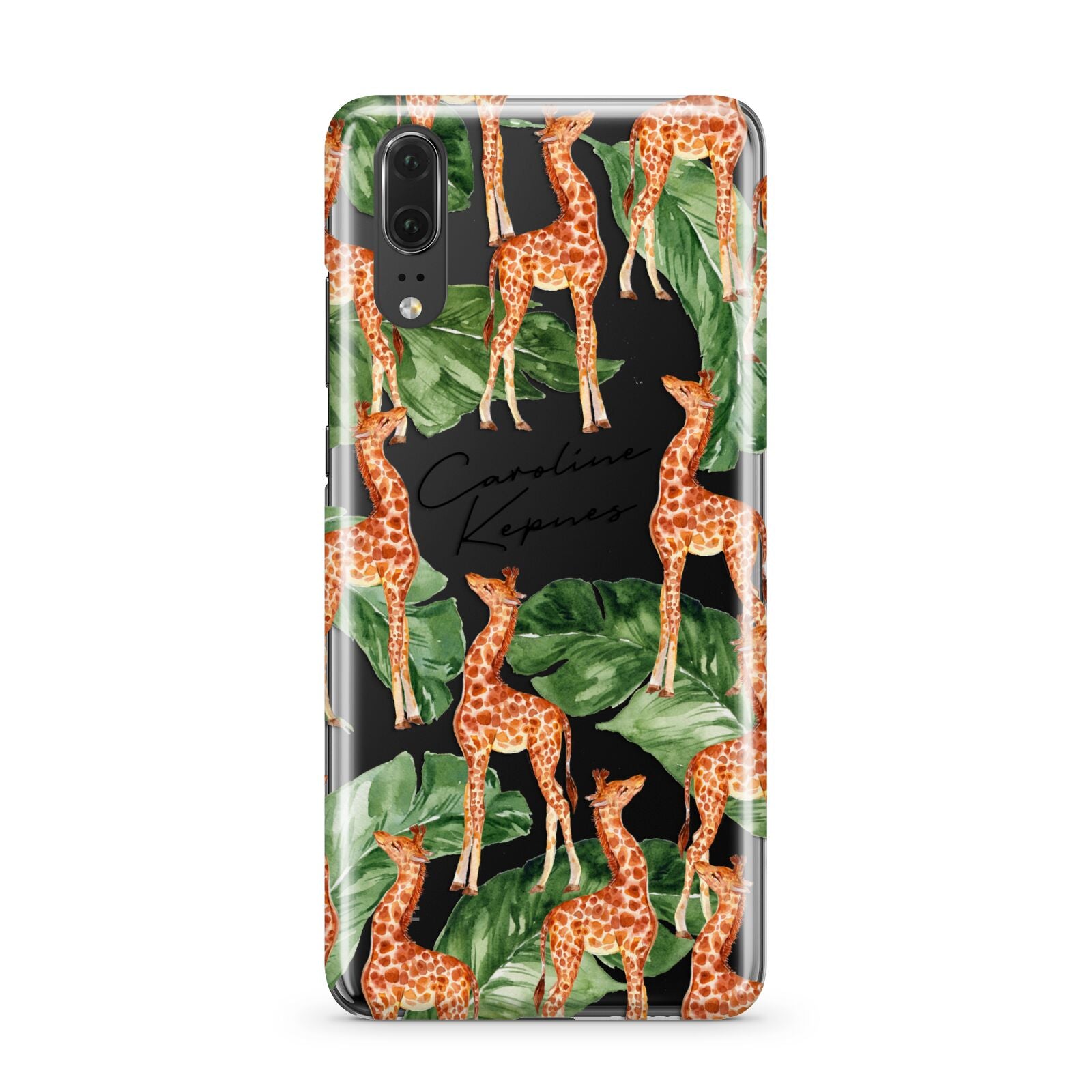 Personalised Giraffes Huawei P20 Phone Case