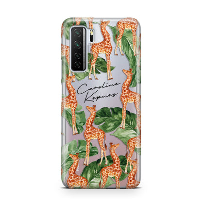 Personalised Giraffes Huawei P40 Lite 5G Phone Case