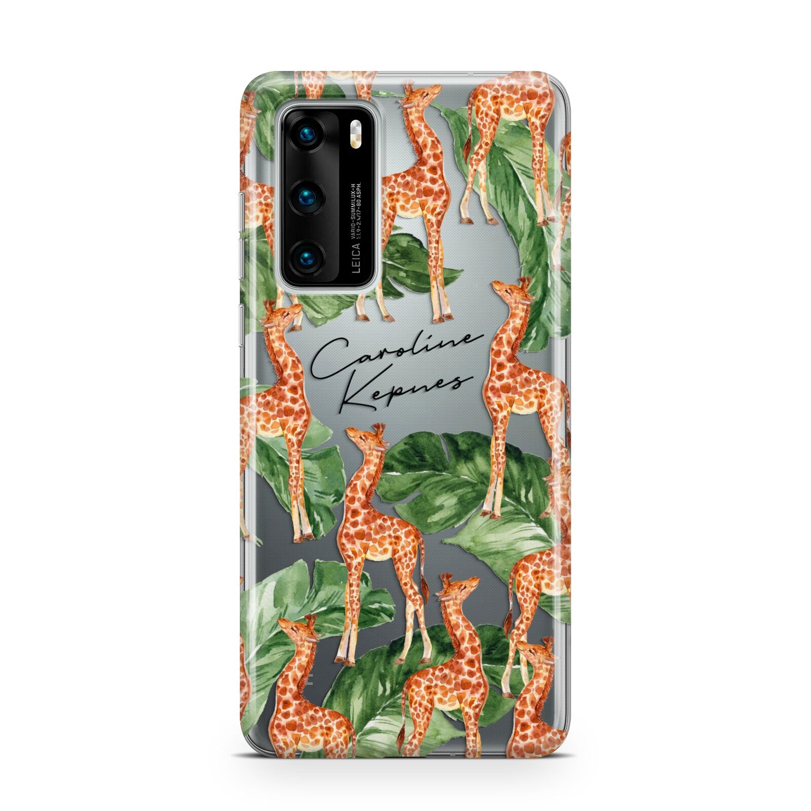 Personalised Giraffes Huawei P40 Phone Case