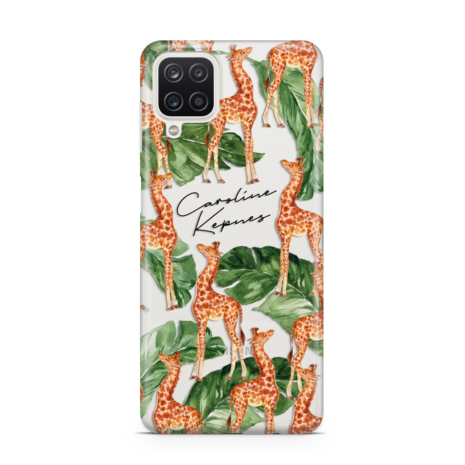 Personalised Giraffes Samsung A12 Case