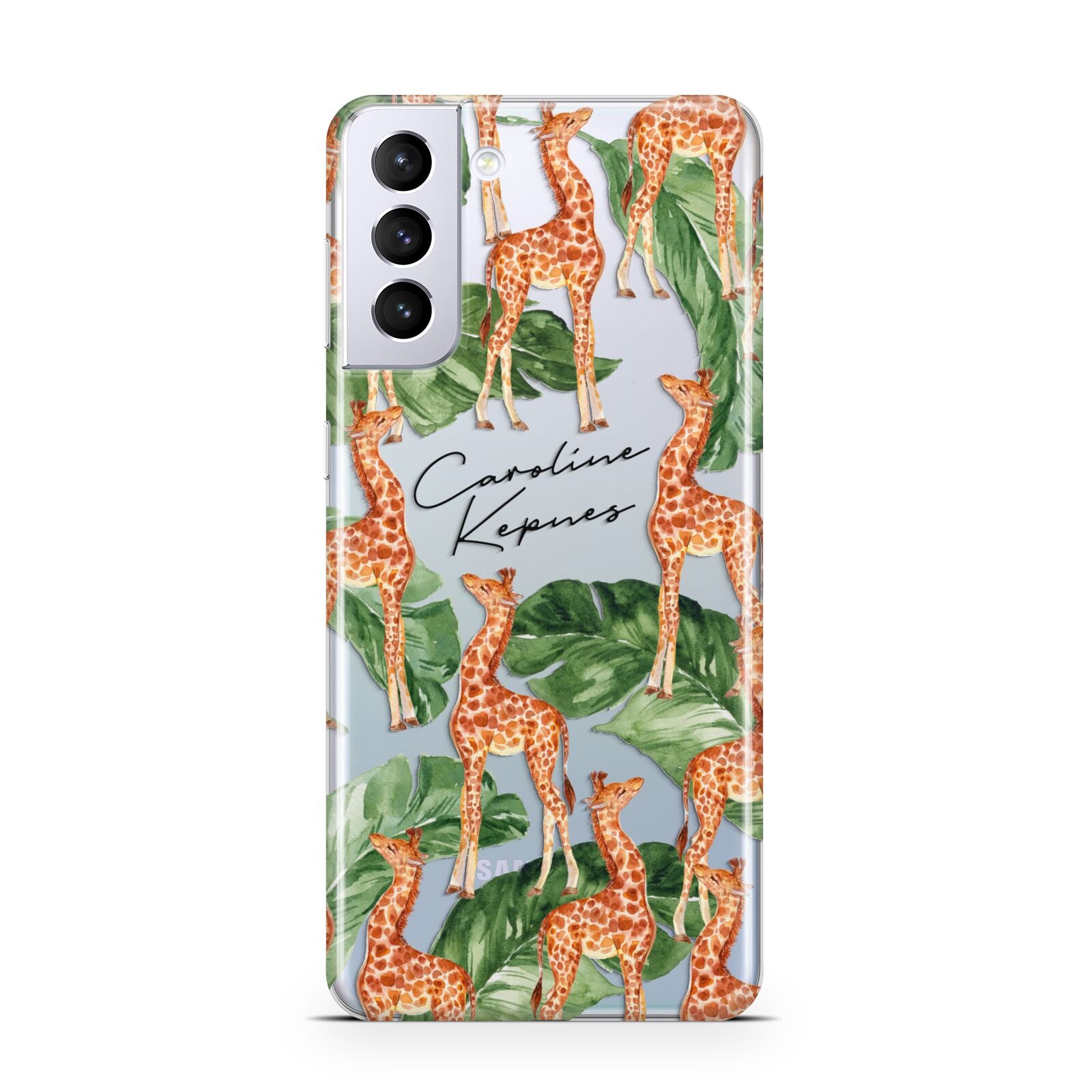 Personalised Giraffes Samsung S21 Plus Case