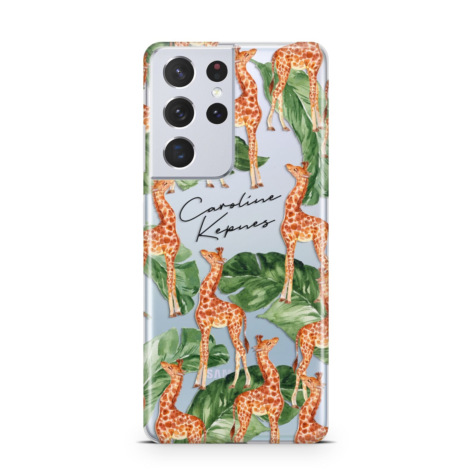 Personalised Giraffes Samsung S21 Ultra Case