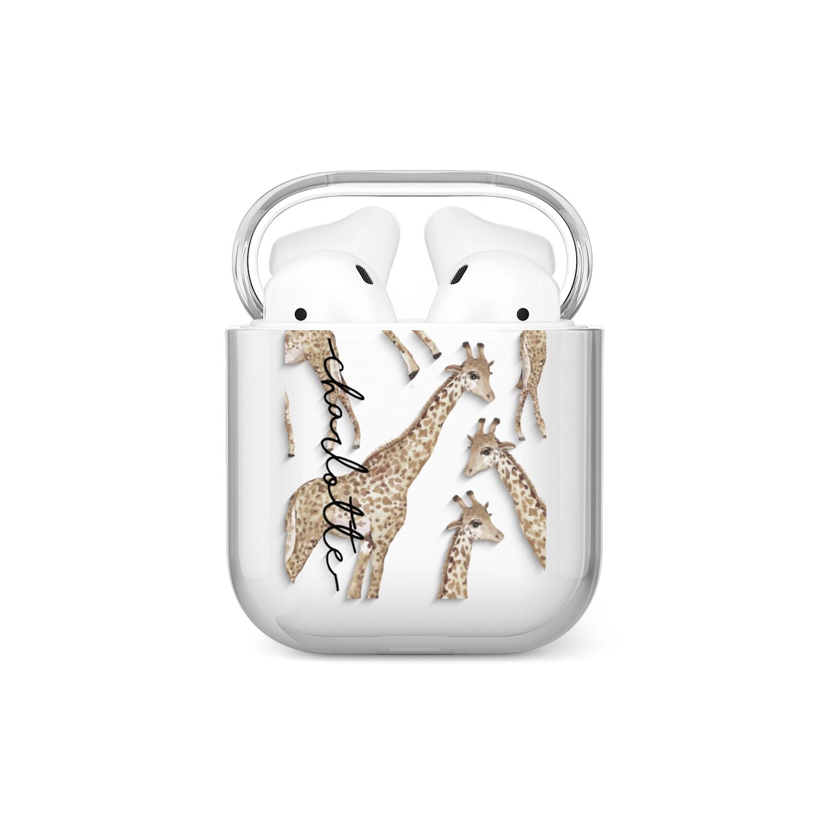 Personalised Giraffes with Name AirPods Case