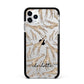 Personalised Giraffes with Name Apple iPhone 11 Pro Max in Silver with Black Impact Case