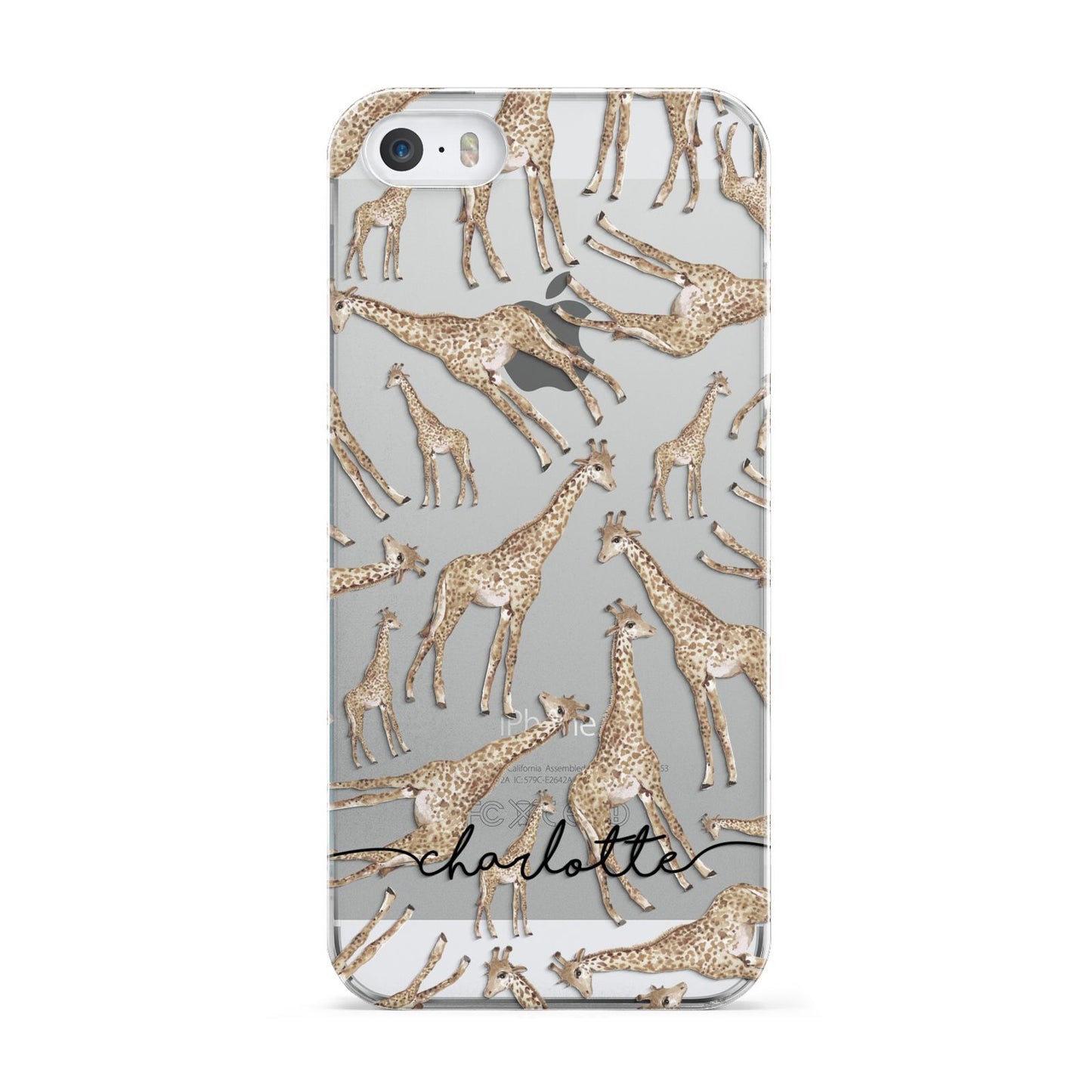 Personalised Giraffes with Name Apple iPhone 5 Case