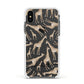 Personalised Giraffes with Name Apple iPhone Xs Impact Case White Edge on Black Phone