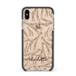 Personalised Giraffes with Name Apple iPhone Xs Max Impact Case Black Edge on Gold Phone