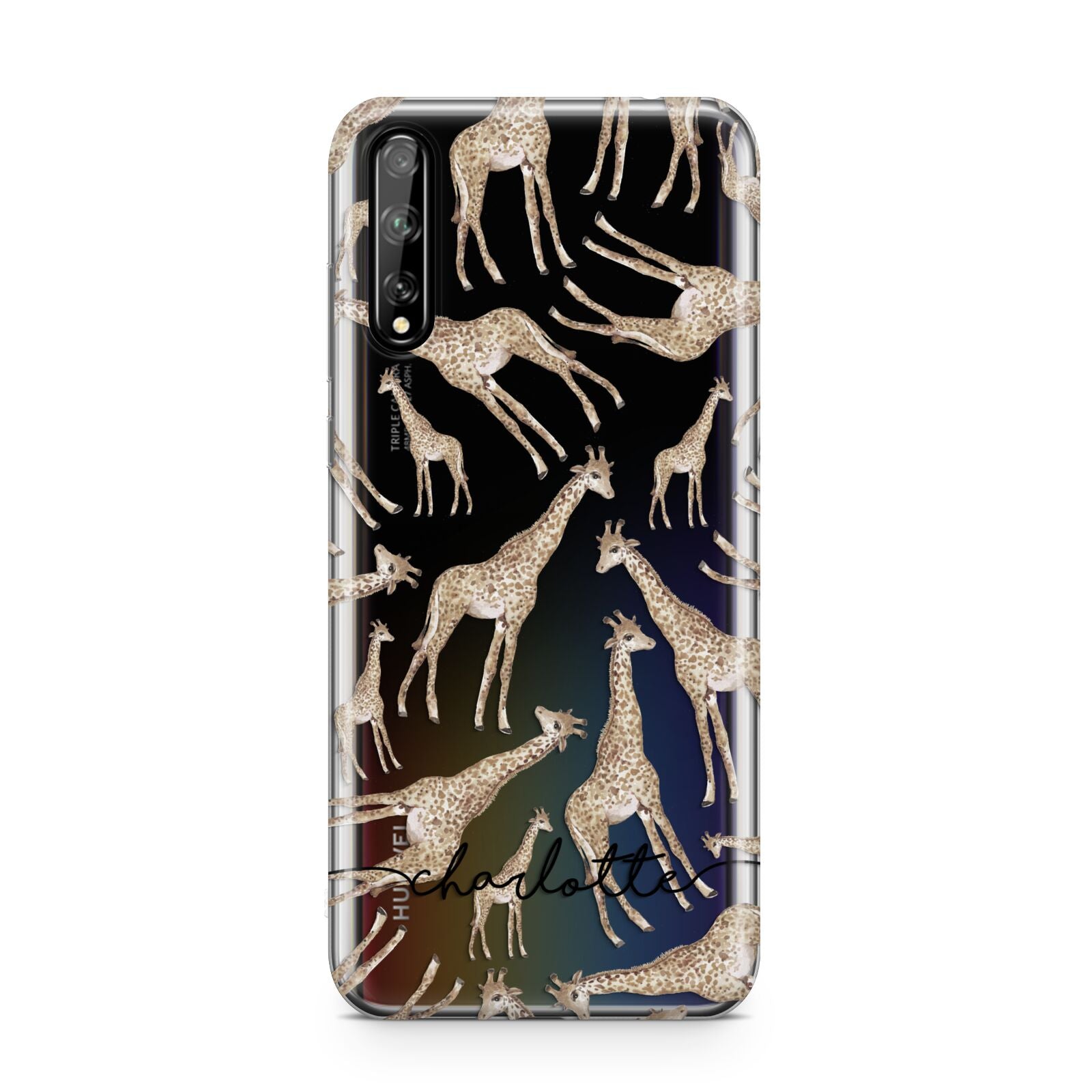 Personalised Giraffes with Name Huawei Enjoy 10s Phone Case