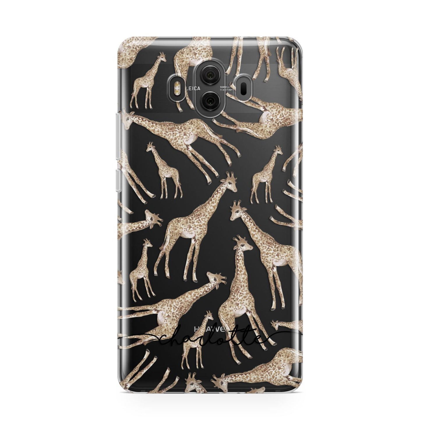 Personalised Giraffes with Name Huawei Mate 10 Protective Phone Case