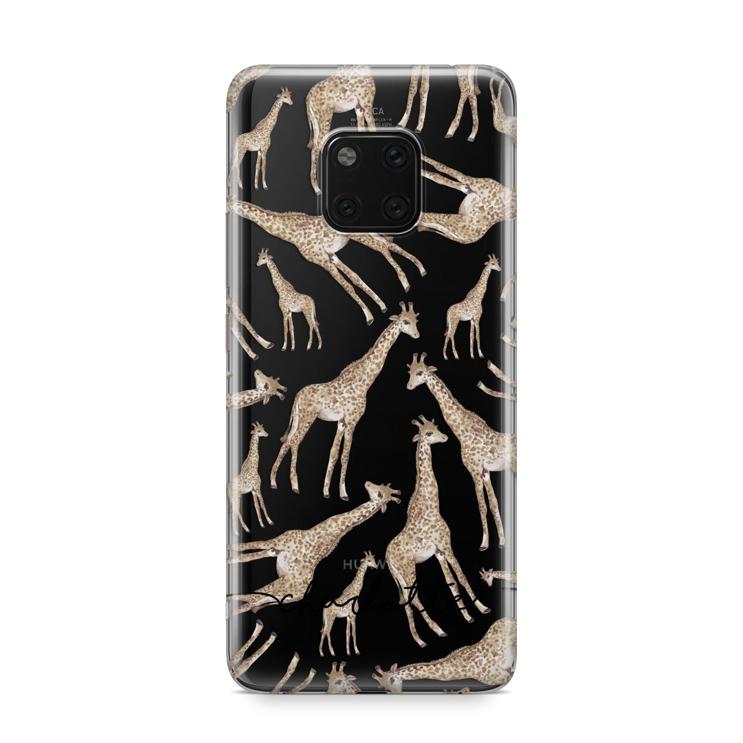 Personalised Giraffes with Name Huawei Mate 20 Pro Phone Case