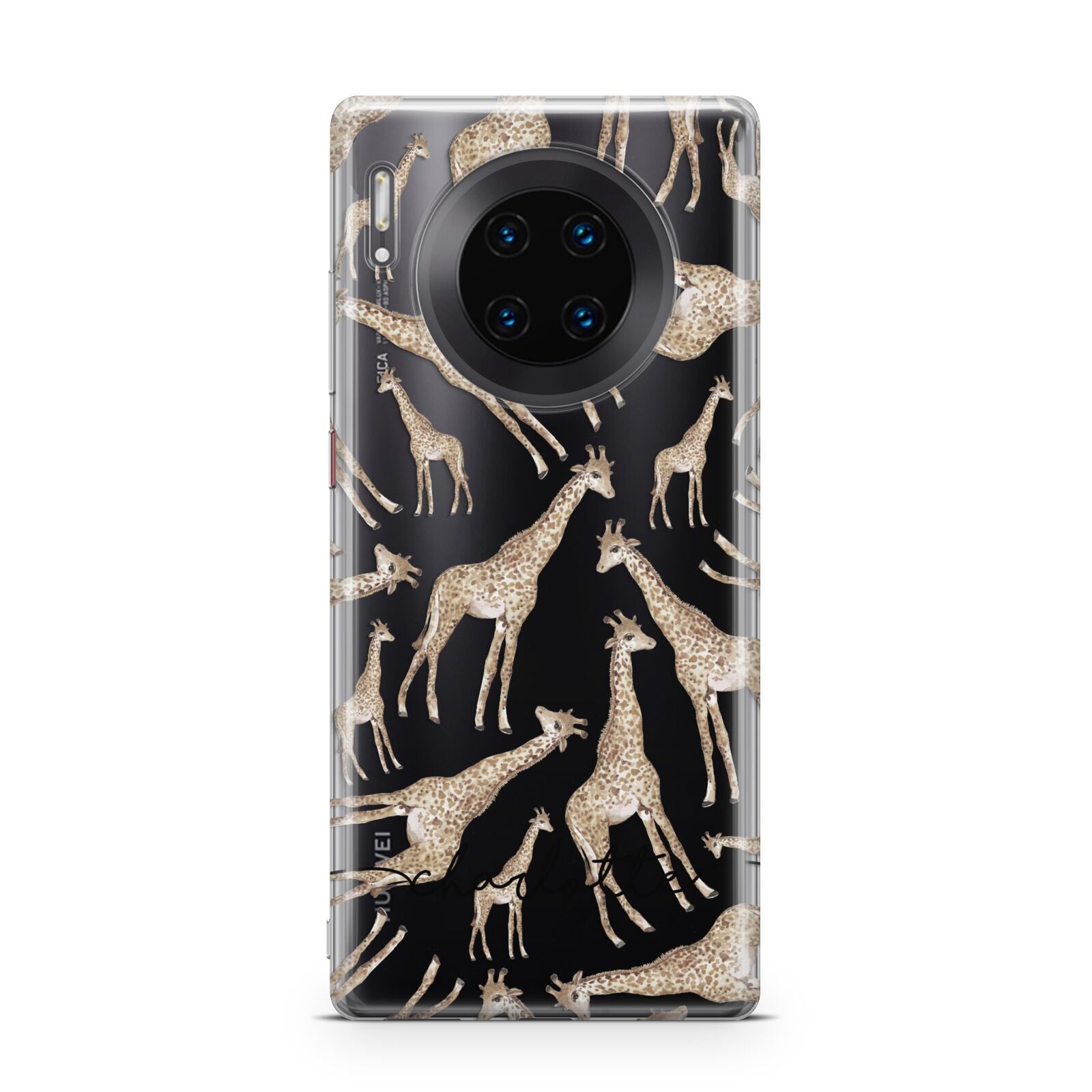 Personalised Giraffes with Name Huawei Mate 30 Pro Phone Case