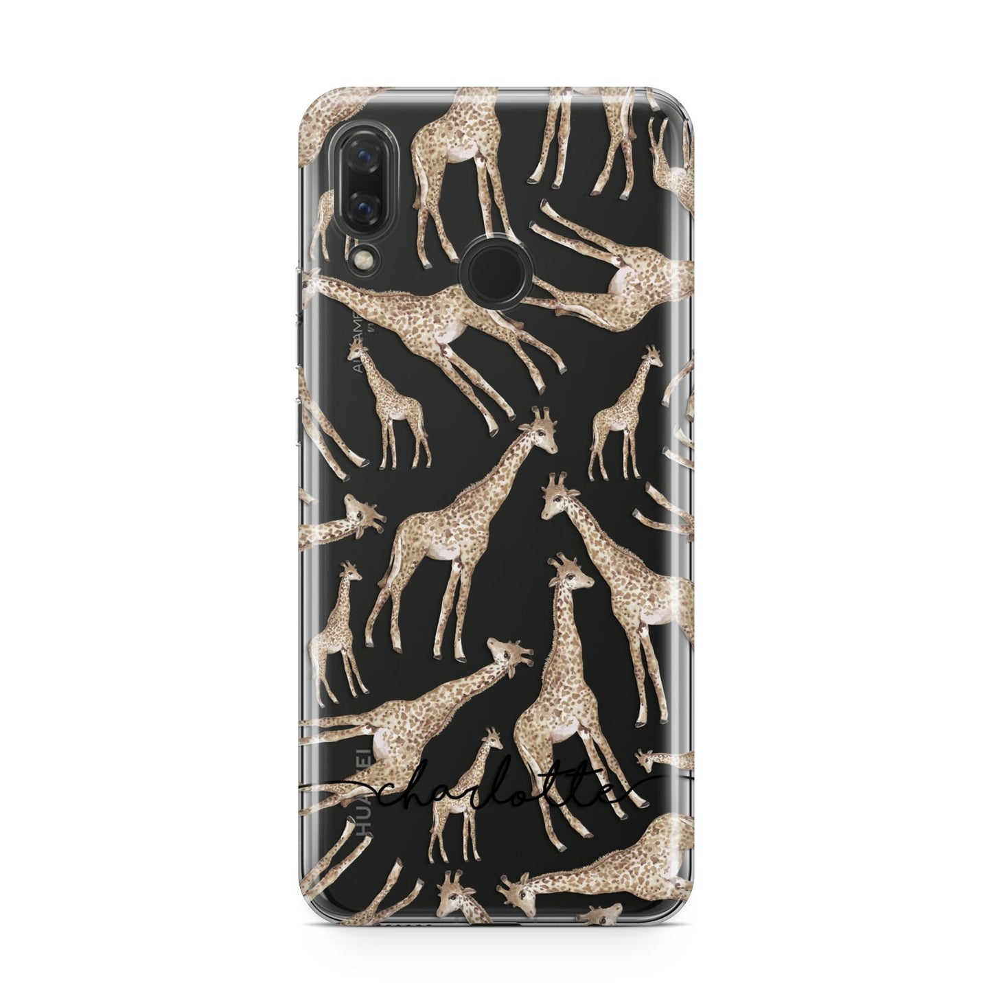 Personalised Giraffes with Name Huawei Nova 3 Phone Case