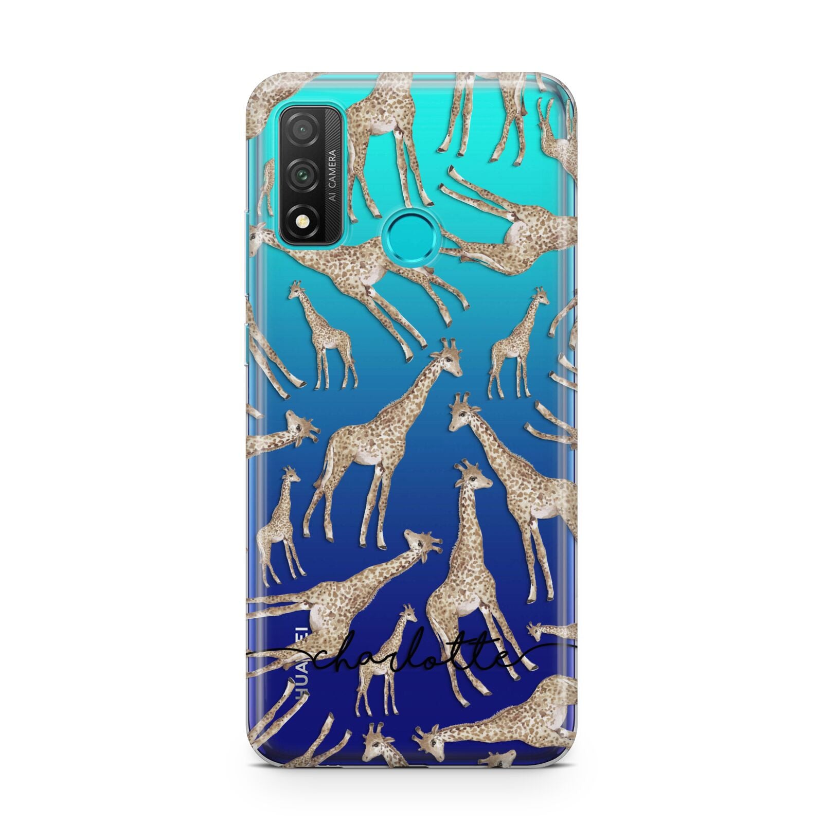 Personalised Giraffes with Name Huawei P Smart 2020