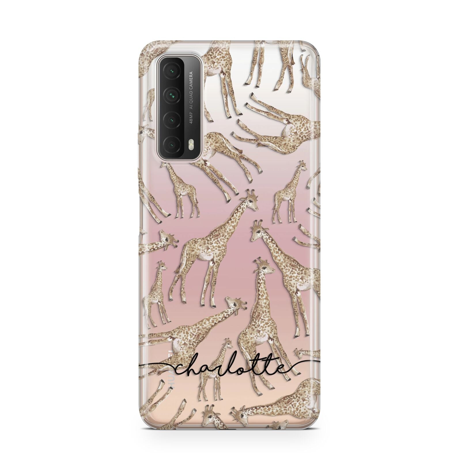 Personalised Giraffes with Name Huawei P Smart 2021