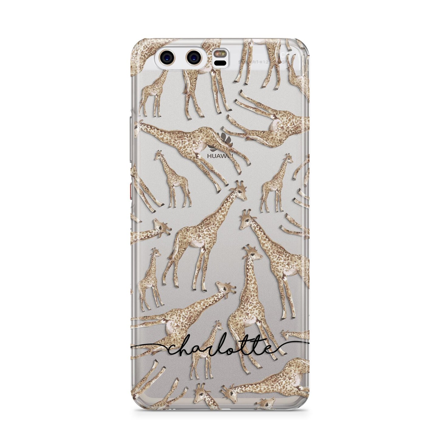 Personalised Giraffes with Name Huawei P10 Phone Case