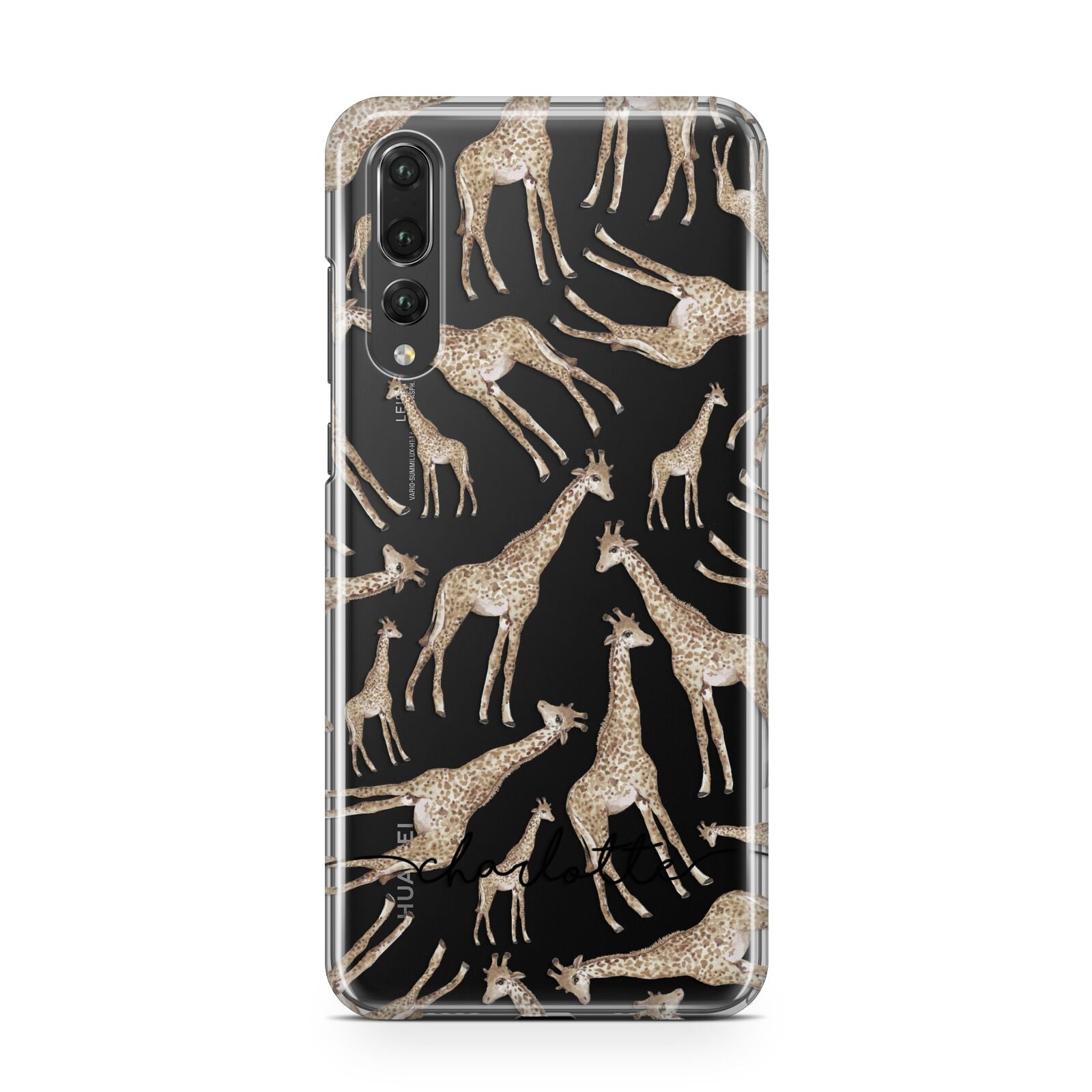 Personalised Giraffes with Name Huawei P20 Pro Phone Case